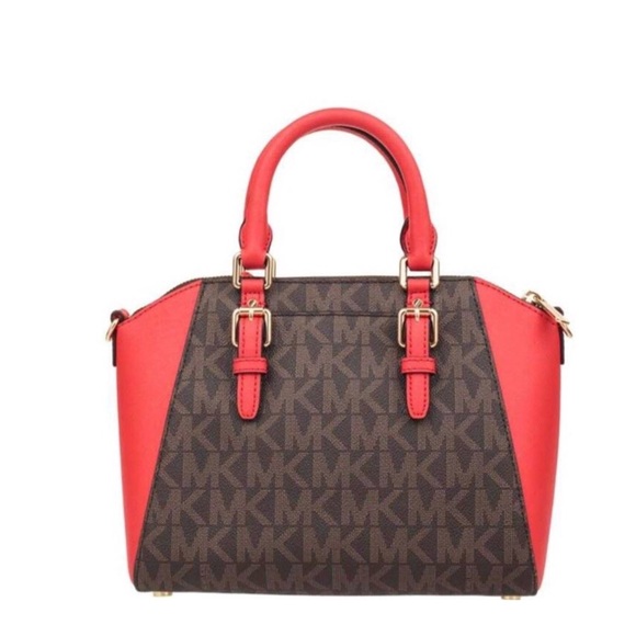 Michael Kors Ciara Brown/Drk Sangria Md Messenger - Picture 3 of 4